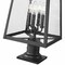 Z-Lite Rainer 4 Light Outdoor Pier Mounted Fixture, 13.5in. W x 26.25in. H, Black 5015PHBR-533PM-BK - alternate 4